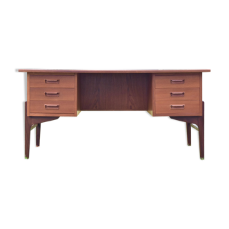 Mid-century Danish executive teak desk, 1960s