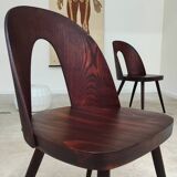 Set of 4 all-wood chairs by Antonin Suman for Tatra Nabytok