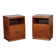 Pair of wooden bedside tables, French work from the 1940s.