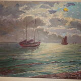 Oil on canva, marine decor