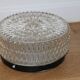 Pair of metal and glass wall/ceiling lights