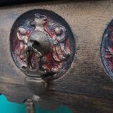 Wooden console 2 drawers antique Chinese style