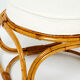 Sofa and italian poufs bamboo curly wool around 1960