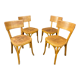 4 chairs bistro café baumann bentwood from the 1950s