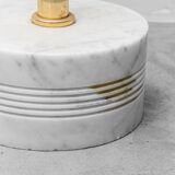 Freestanding coat rack in metal and marble base 1970s vintage modernism