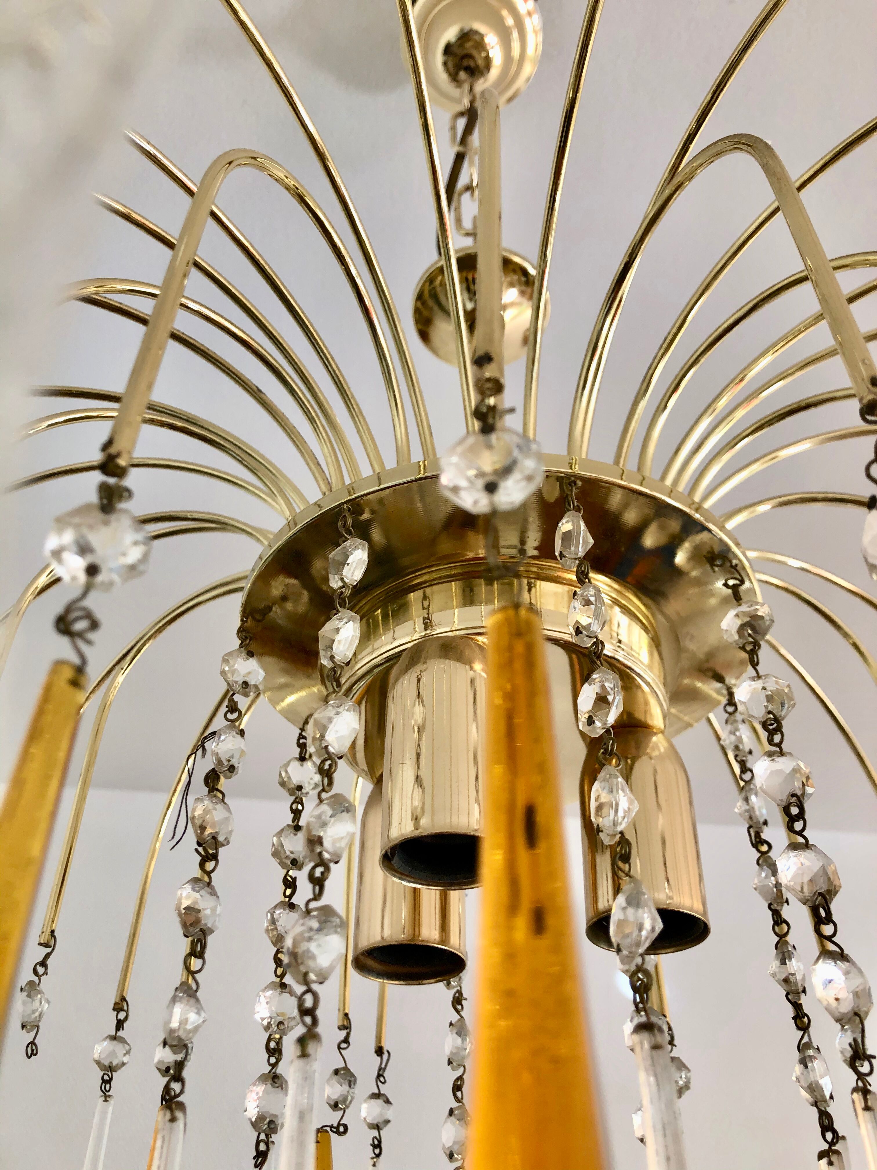 Murano glass drops hanging lamp