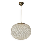 Large swirling Murano glass pendant lamp from Vetri Murano, Italy, 1970s.