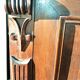 Wall-mounted or freestanding accent furniture, carved solid wood, chalet decor...