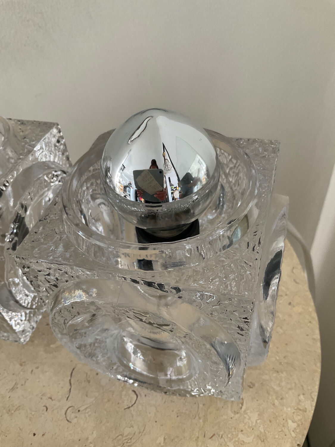 Pair of Ice Cube lamps by Peill & Putzler 70s