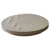 Mid-Century Modern, large round ceiling light in linen, Sweden, 1960s