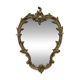 Miroir classique rocaille en laiton doré vintage