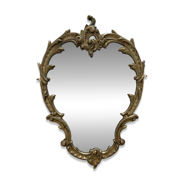 Vintage gilded brass rococo classic mirror