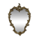 Miroir classique rocaille en laiton doré vintage