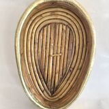 Rattan and brass basket, 1970s