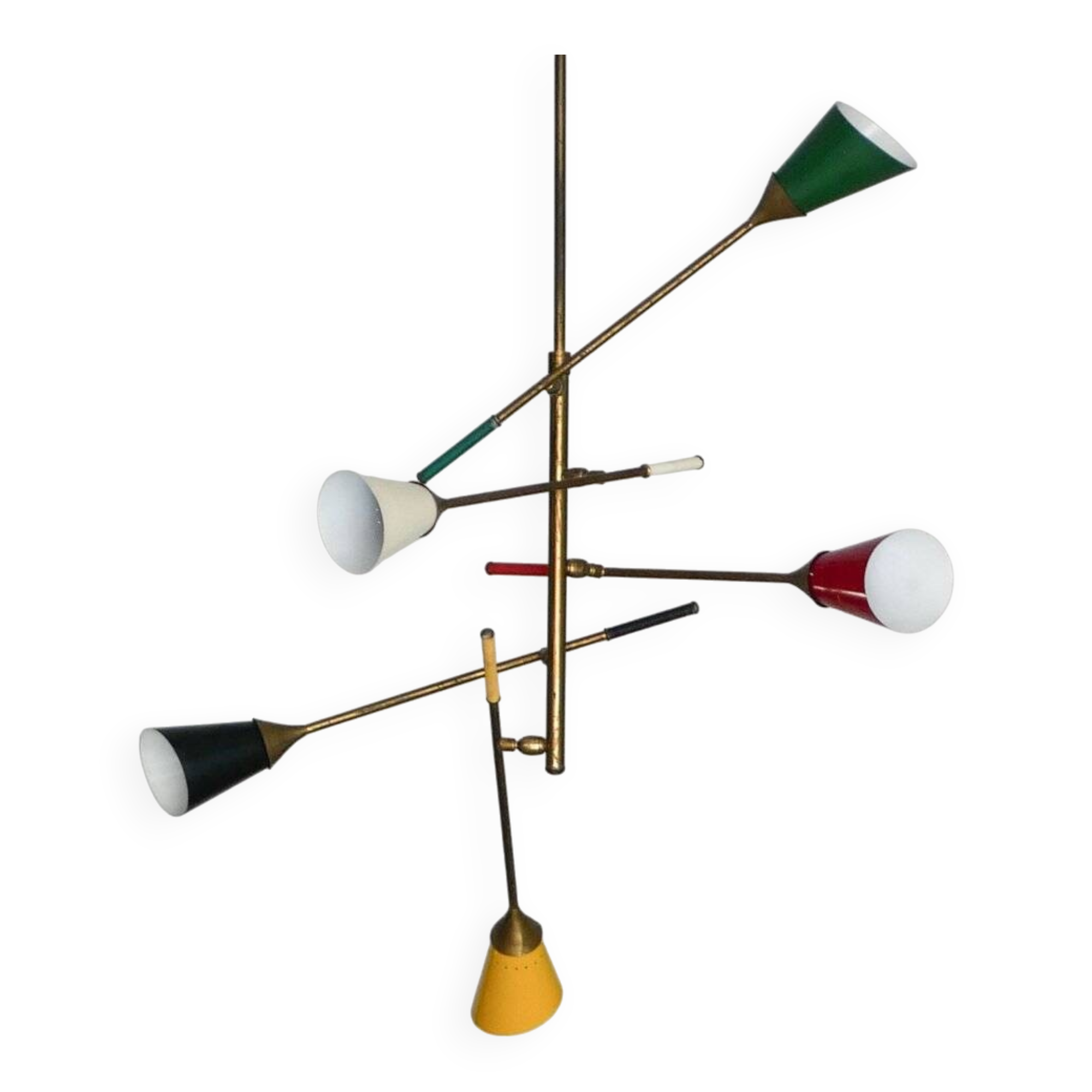 Sputnik chandelier in the Stilnovo style, 1950s.