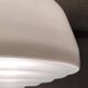 XXL industrial-style opaline globe ceiling light - mid-20th century