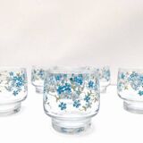 6 forget-me-not glasses