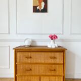 Rattan chest of drawers
