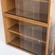 Set of 4 vintage CD shelves with glass doors, France 1990