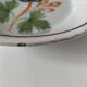 Pair of antique soup plates with hand-painted grape decoration