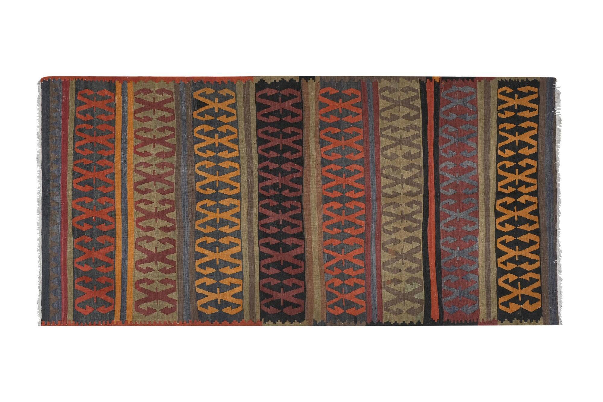 Vintage Turkish kilim handwoven 151x307 cm