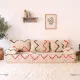 Handmade Azilal rug sofa 180 cm with soft cushions.