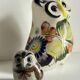 Duo HIBOUX Vintage ARTISANAL Ceramics