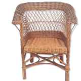 Children's chair in rattan and wicker