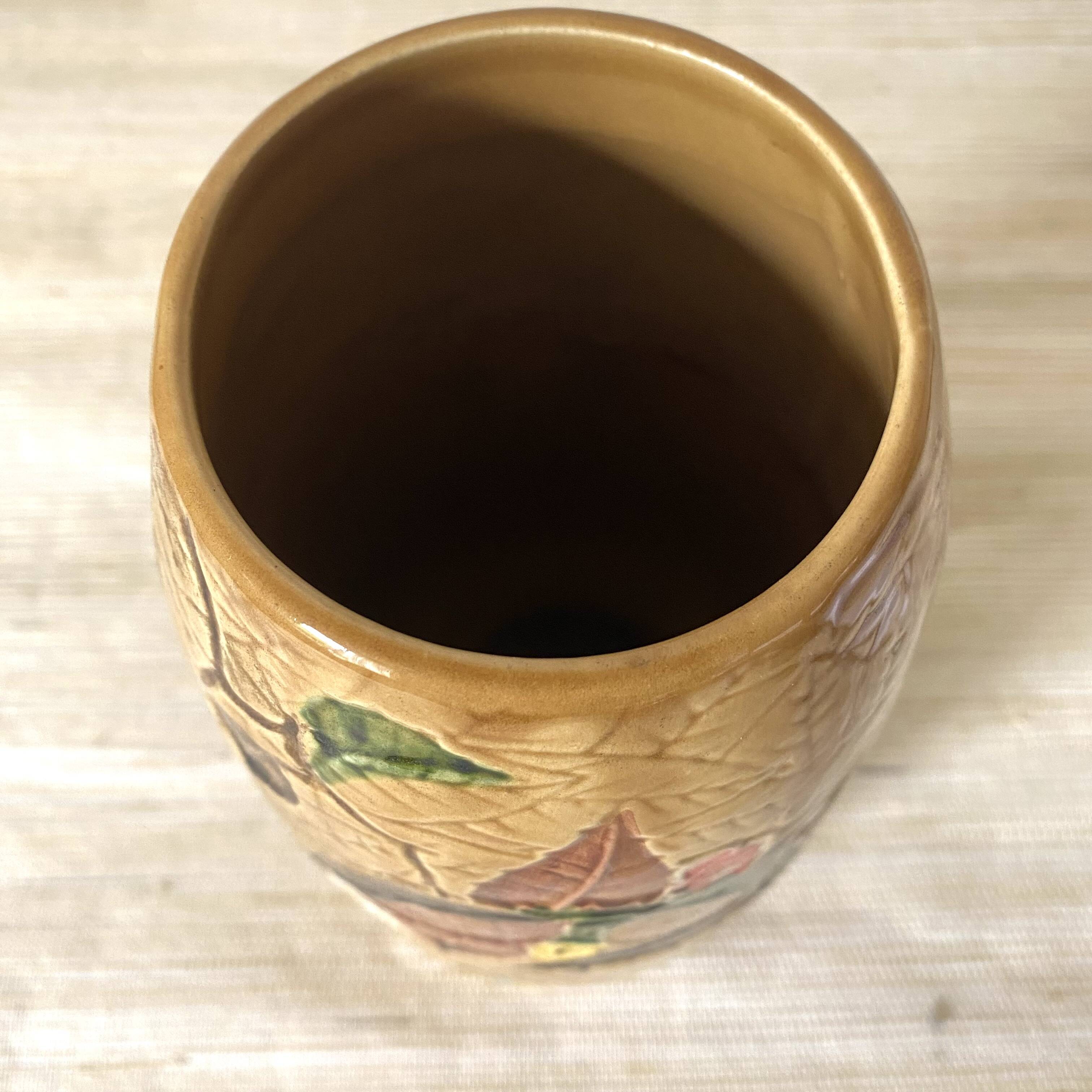 Ceramic vase with foliage design, 1970s