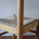 4 vintage straw chairs