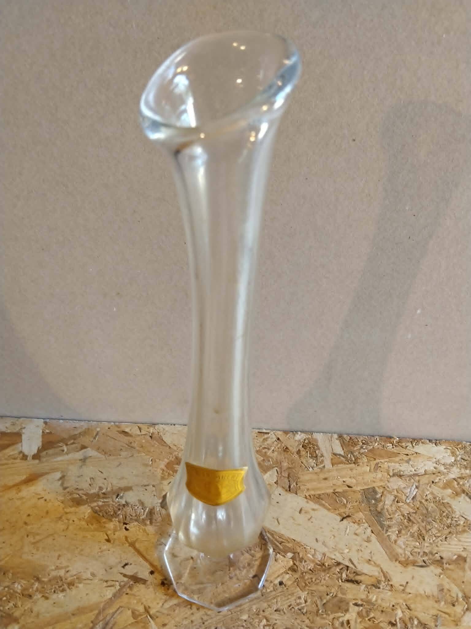 Vase soliflore vintage en cristal - Val Saint-Lambert