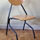 Design workshop chair in tubular steel, slate grey, 82 cm