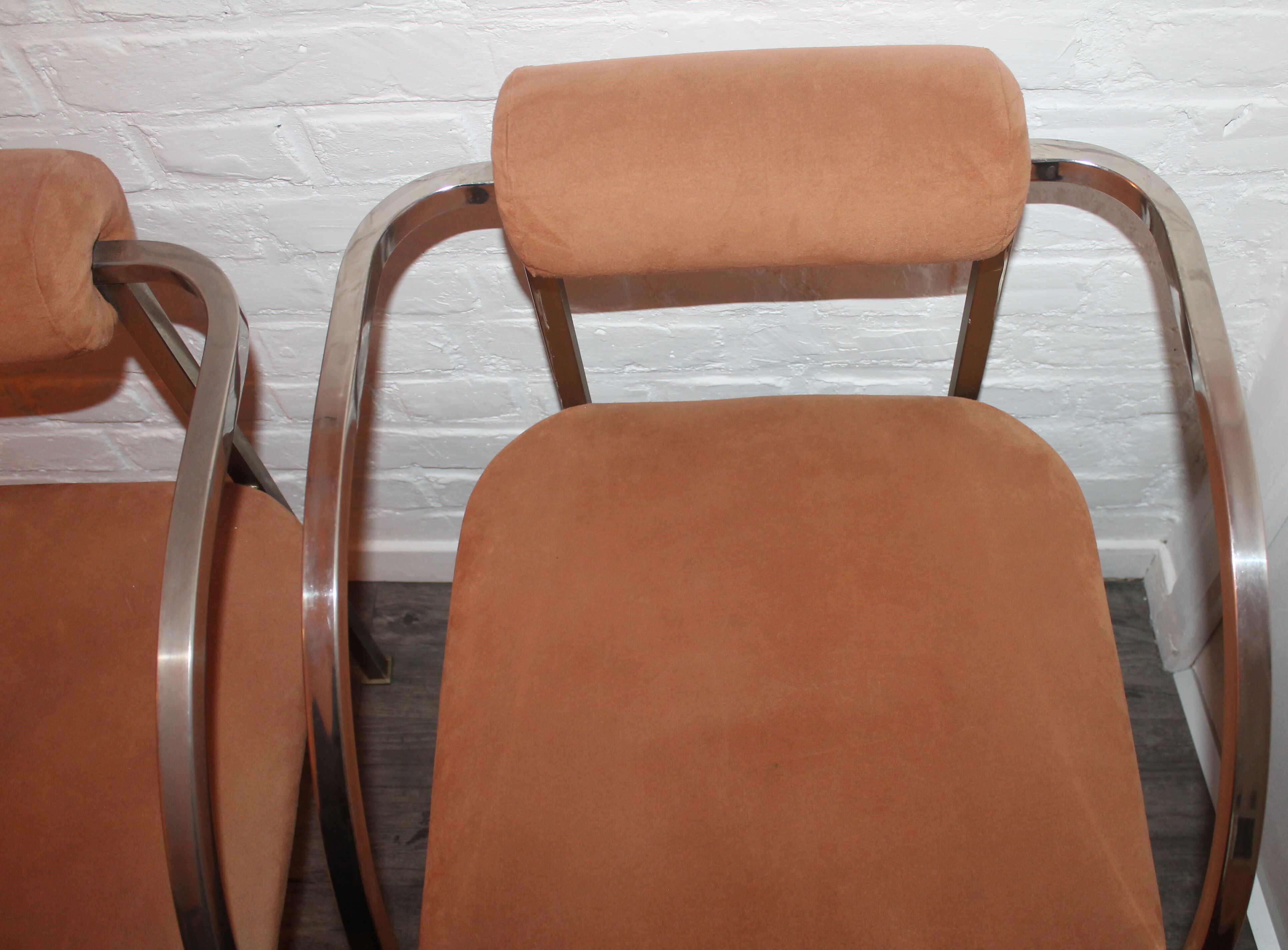 Belgo chrome set of 2 chairs vintage 70's