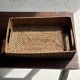 Rectangular woven wicker basket L32 W20 H8 cm