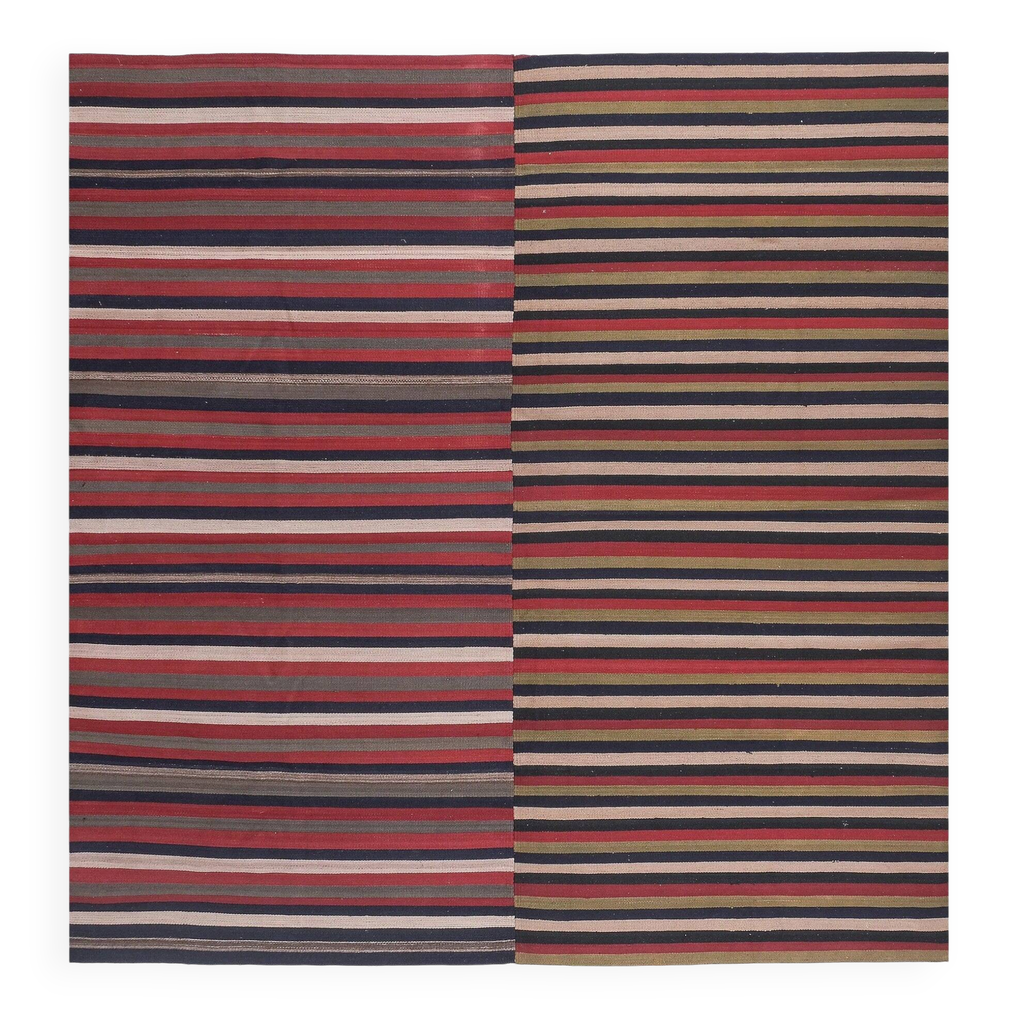 Vintage Turkish kilim handwoven 281x290 cm