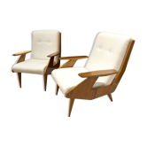Pair of modern vintage armchairs 1950-60