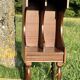 Vintage Dark Brown Wood Side Table - Vinyl Record Book Holder