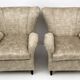 Attributed Gio Ponti Mid-Century Modern Italian Velvet Armchairs for ISA