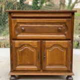 Buffet anglais 2 portes bois massif chêne moyen satin