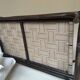 Two-seater rattan bench