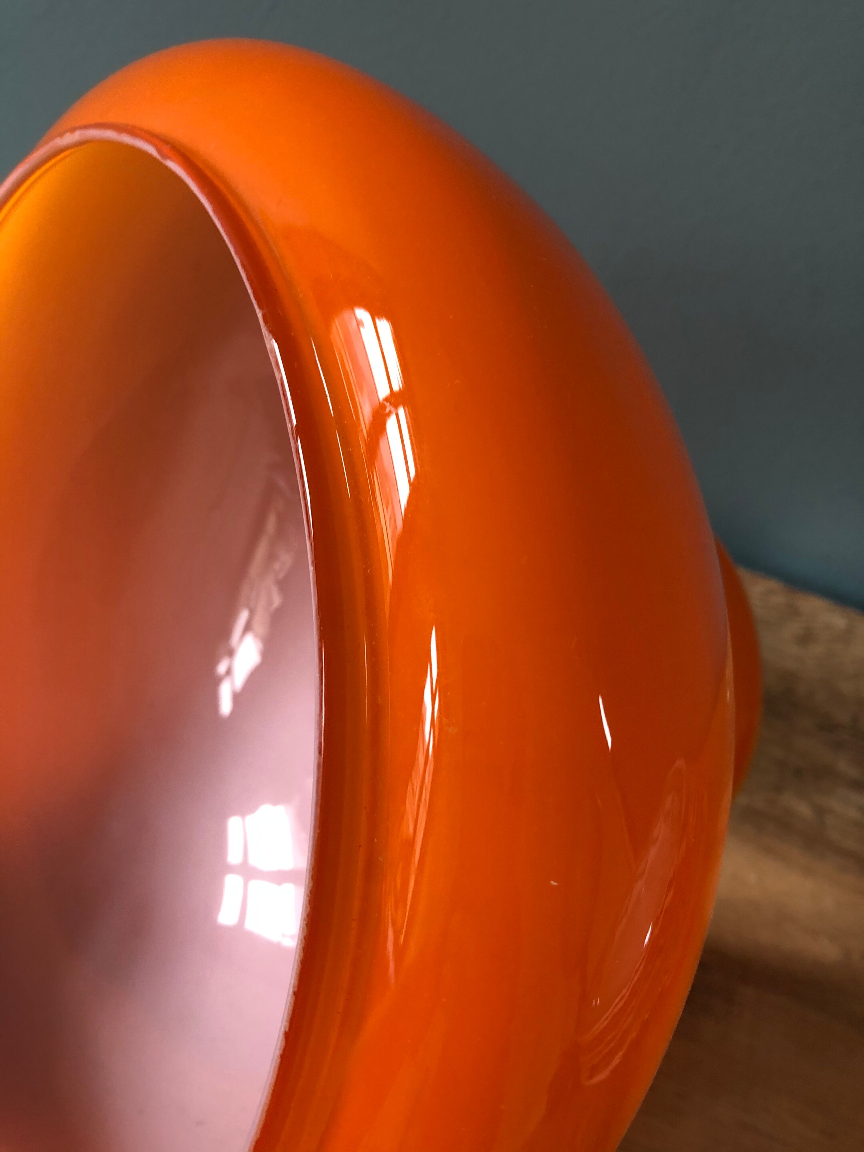 Vintage orange opaline suspension