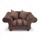 Large weighty love seat with the original matching cushions. Marked "Handmade in Holland"