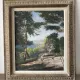 Mediterranean landscape, sea view, oil on canvas signed