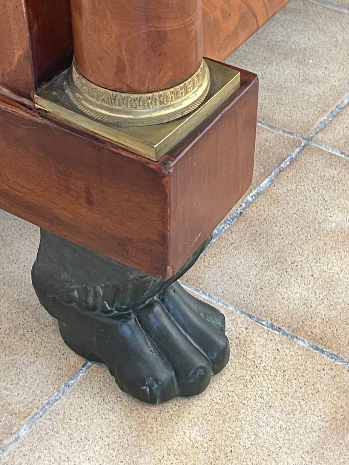 Commode empire retour D’Égypte en Acajou Flammé Époque XIX eme siècle