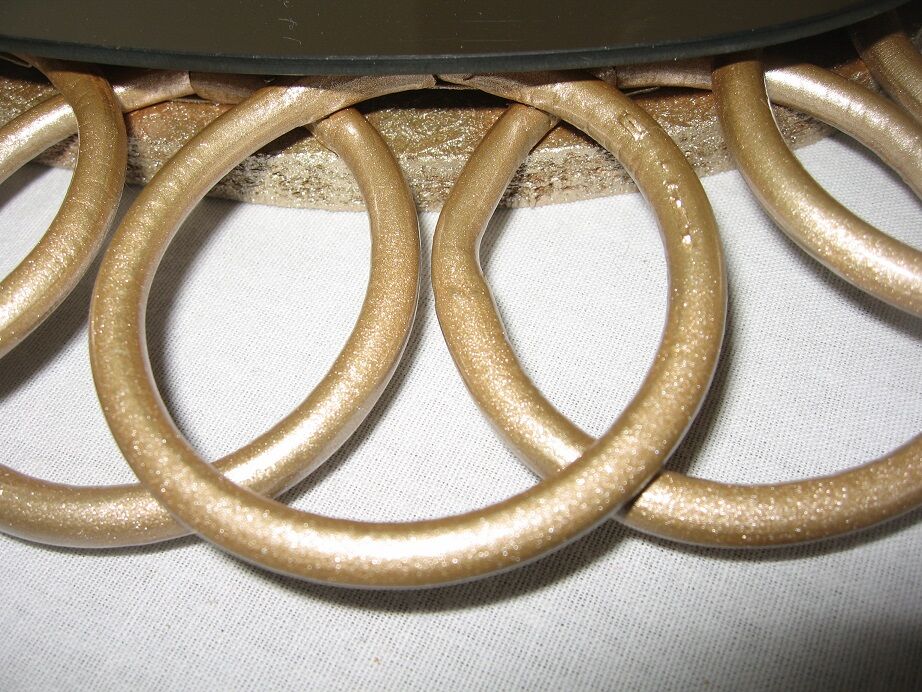 Mirror oval rattan 29cm x 40cm
