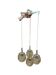 Suspension/lustre vintage en verre cascade avec chrome