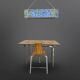 Post-modern desk and chair in Memphis style, Germany 1980.