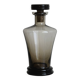 Smoked glass bottle, sculpted stopper