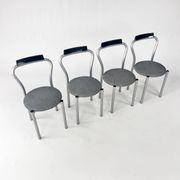 Ensemble de 4 chaises de salle à manger par Calligaris Italie, 1980