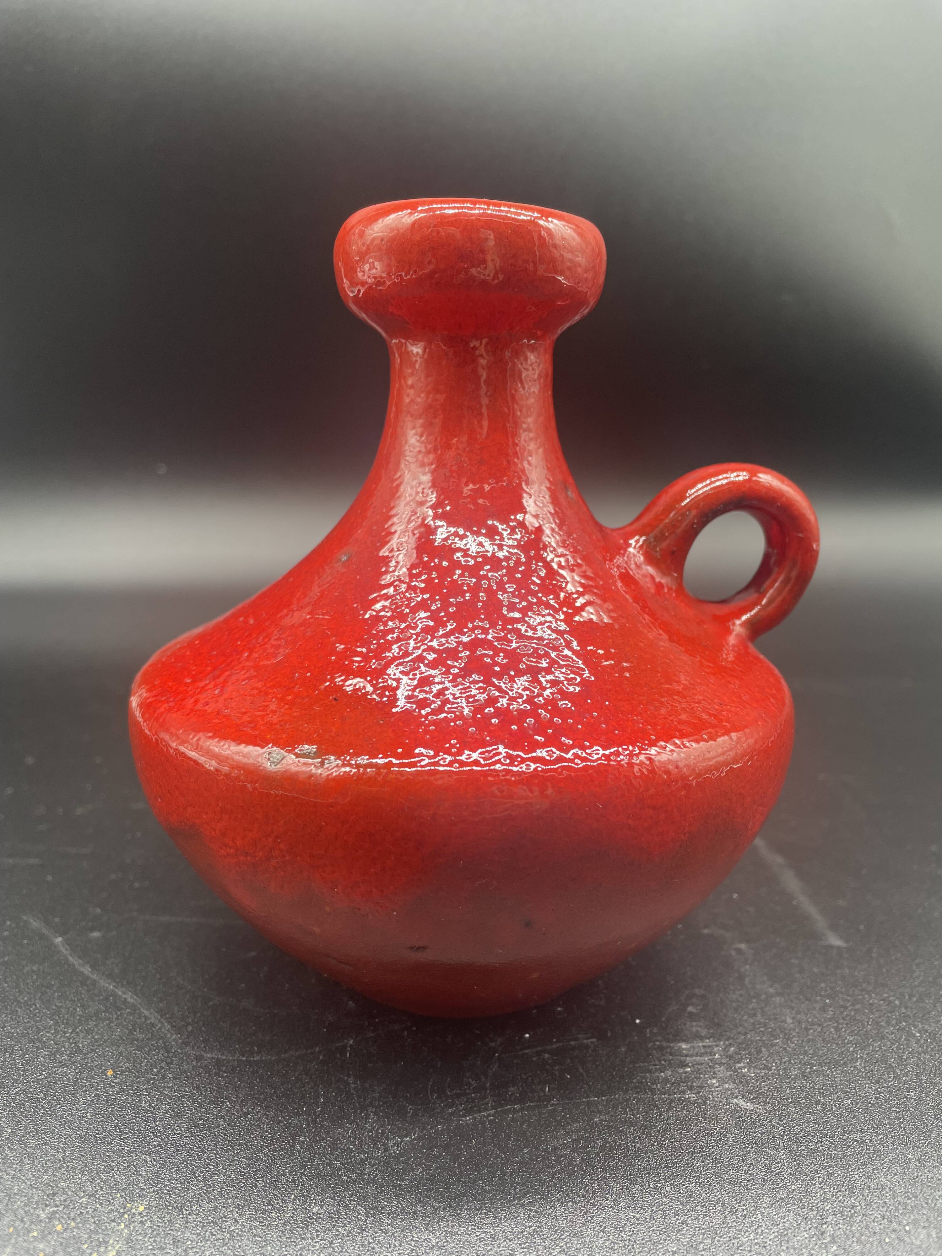 Vintage Hartwig Heyne vase, German ceramic, 1960s-70s, West Germany